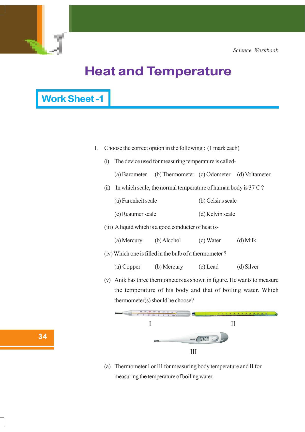Tripura Board Class 7 Science English Version Workbooks - Page 34