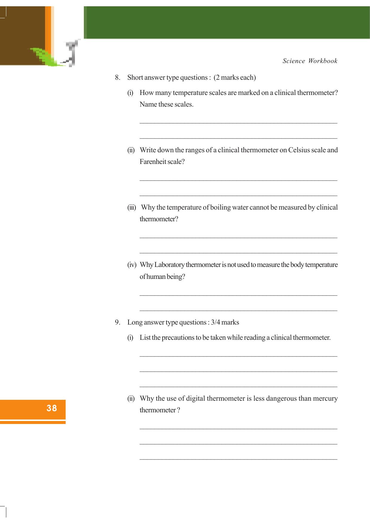 Tripura Board Class 7 Science English Version Workbooks - Page 38
