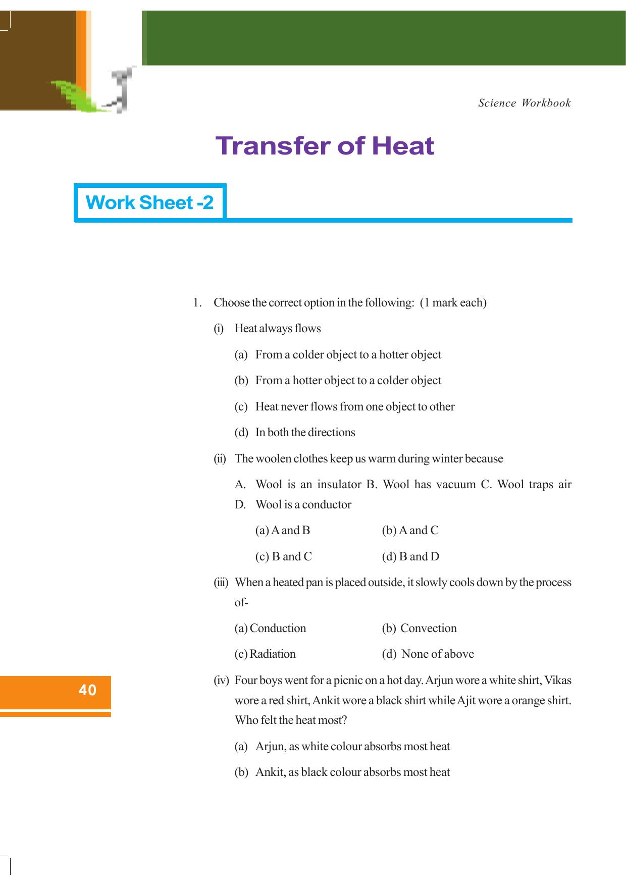 Tripura Board Class 7 Science English Version Workbooks - Page 40