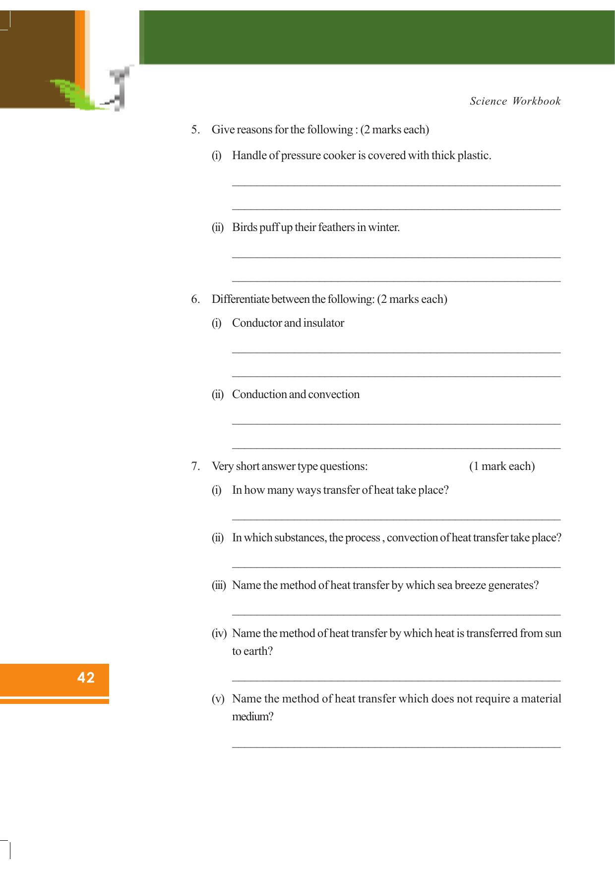 Tripura Board Class 7 Science English Version Workbooks - Page 42