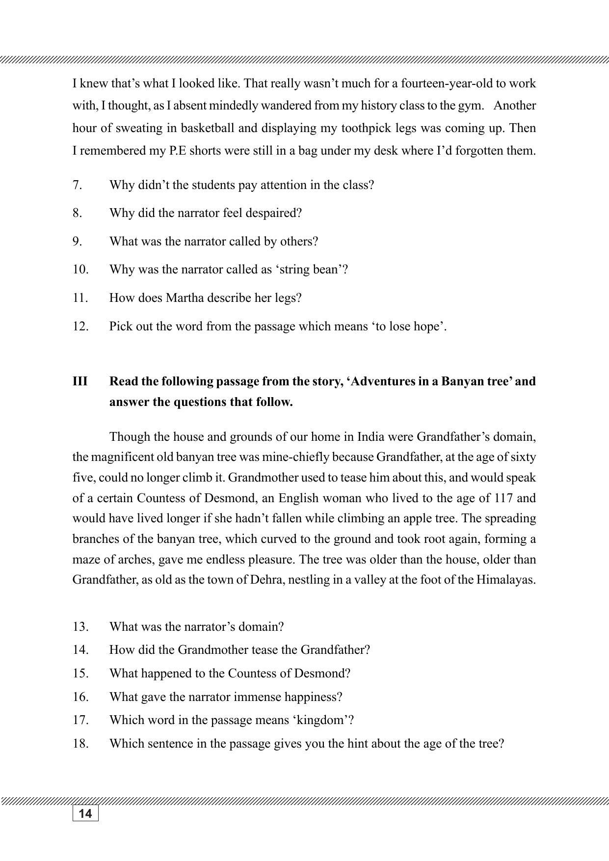 Kerala SSLC 2023 English Question Pool - Page 14
