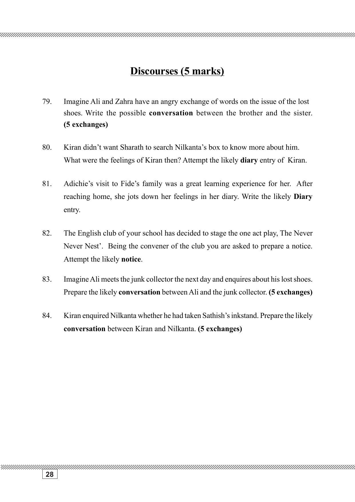 Kerala SSLC 2023 English Question Pool - Page 28