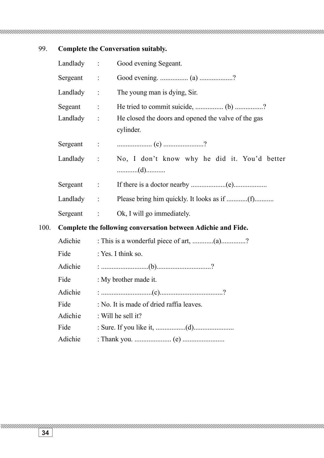 Kerala SSLC 2023 English Question Pool - Page 34