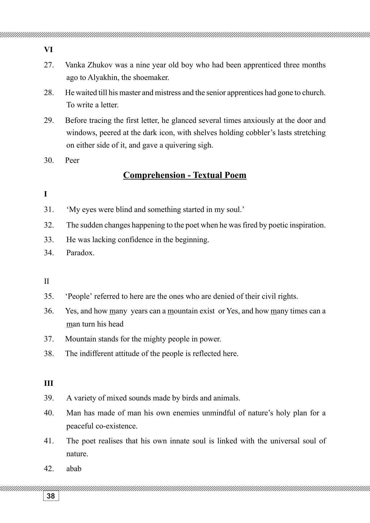 Kerala SSLC 2023 English Question Pool - Page 38