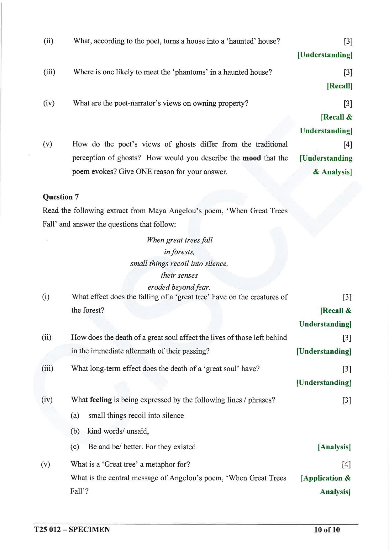 ICSE Class 10 2025 English Language (English Paper 2) (QP & MS) Specimen Paper - Page 10