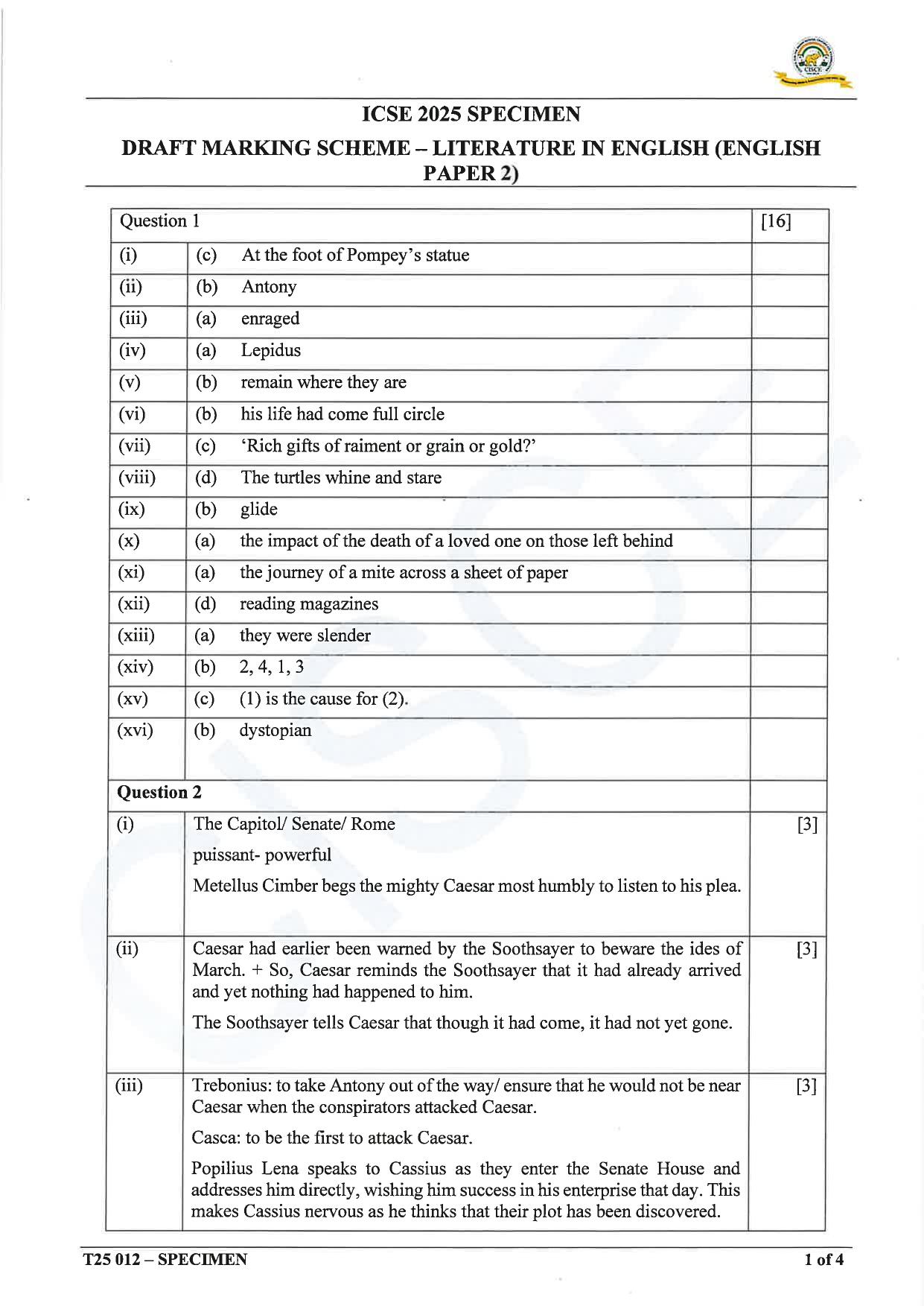 ICSE Class 10 2025 English Language (English Paper 2) (QP & MS) Specimen Paper - Page 11
