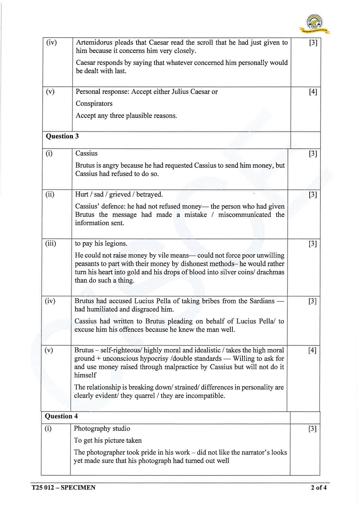 ICSE Class 10 2025 English Language (English Paper 2) (QP & MS) Specimen Paper - Page 12