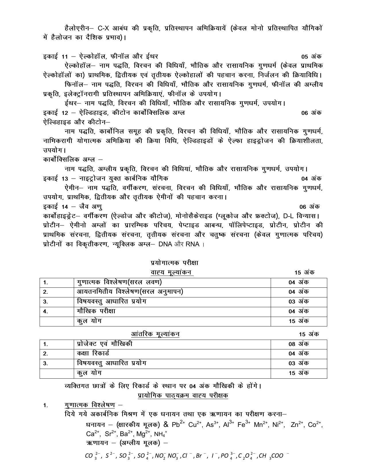 UP Board Class 12 Syllabus Chemistry - Page 5