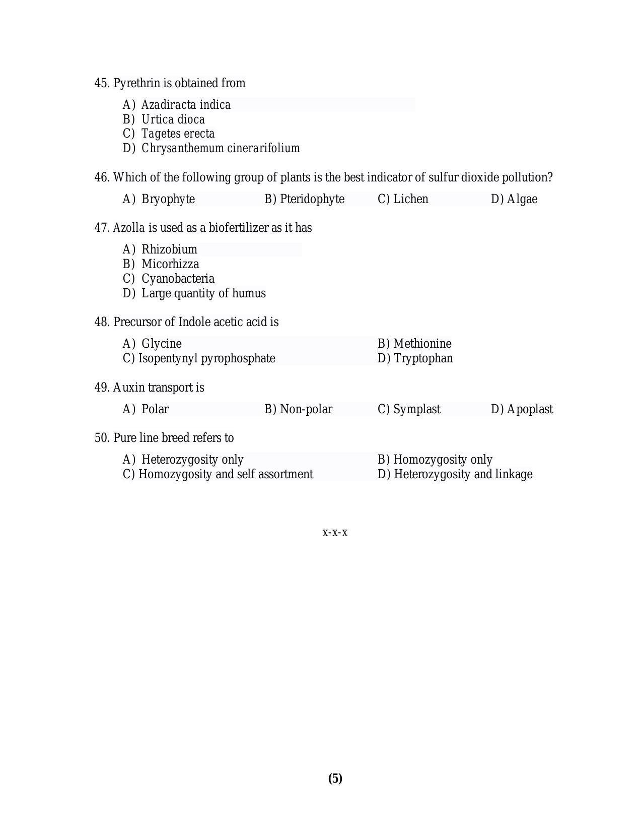 PU MPET Anthropology 2016 Question Paper - Page 25