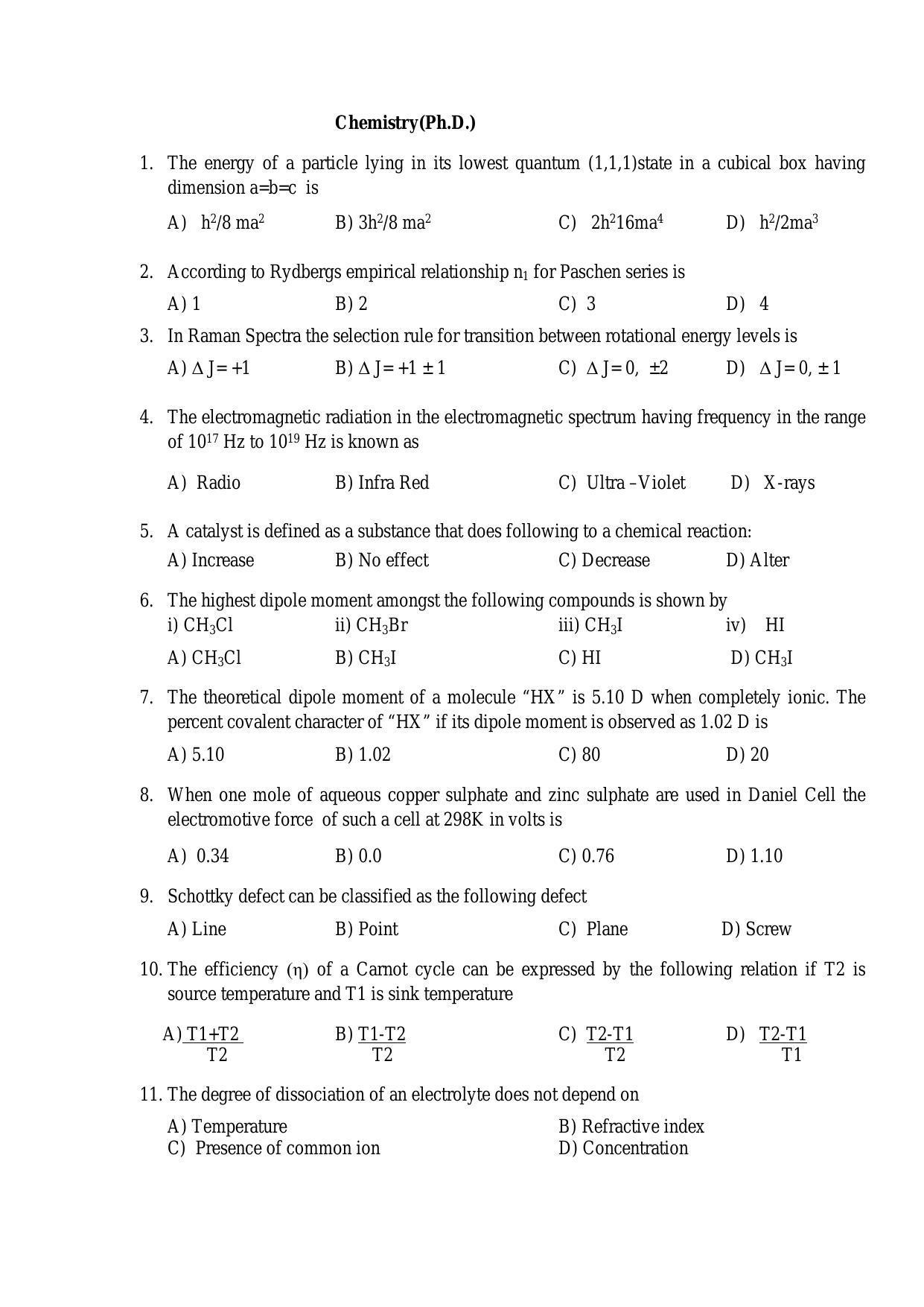 PU MPET Anthropology 2016 Question Paper - Page 26