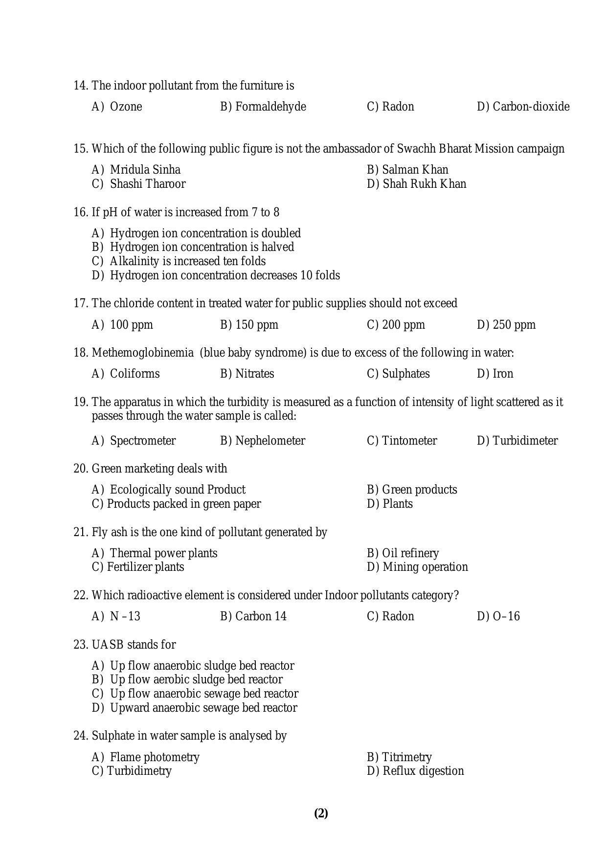 PU MPET Anthropology 2016 Question Paper - Page 33