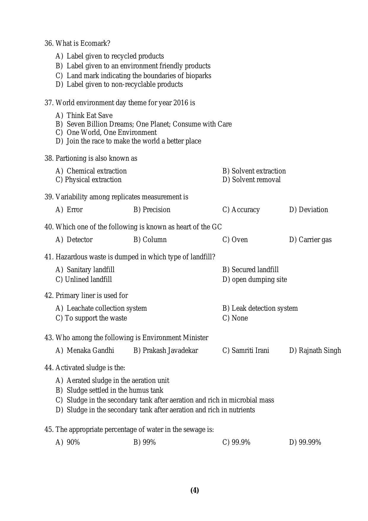 PU MPET Anthropology 2016 Question Paper - Page 35