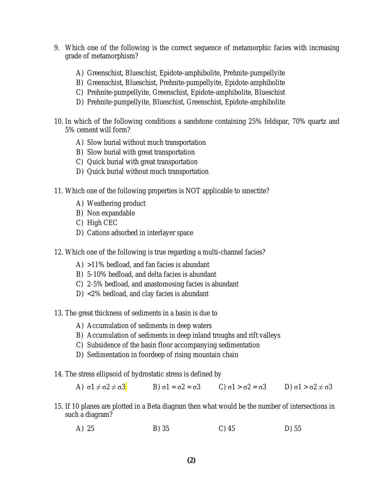 PU MPET Anthropology 2016 Question Paper - Page 43