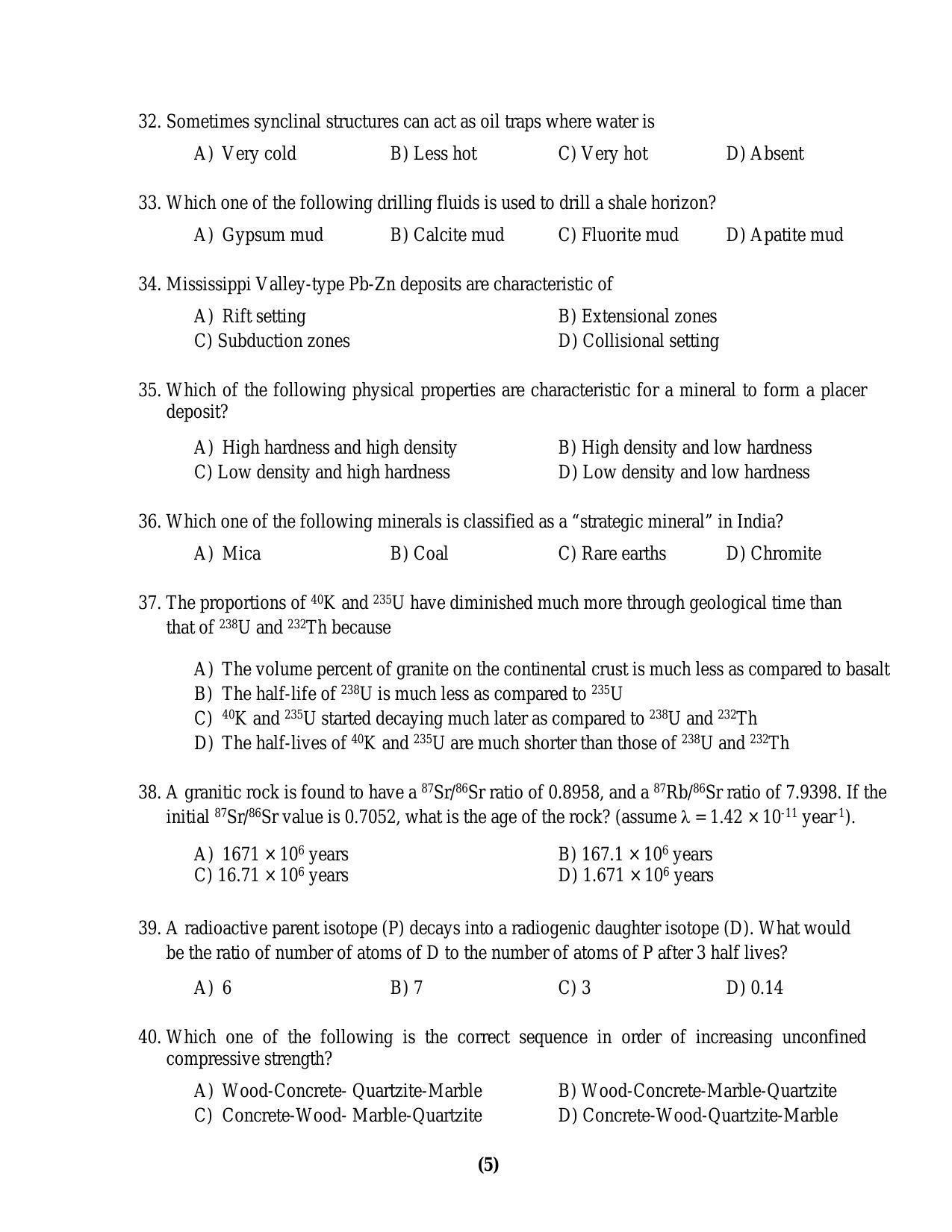 PU MPET Anthropology 2016 Question Paper - Page 46