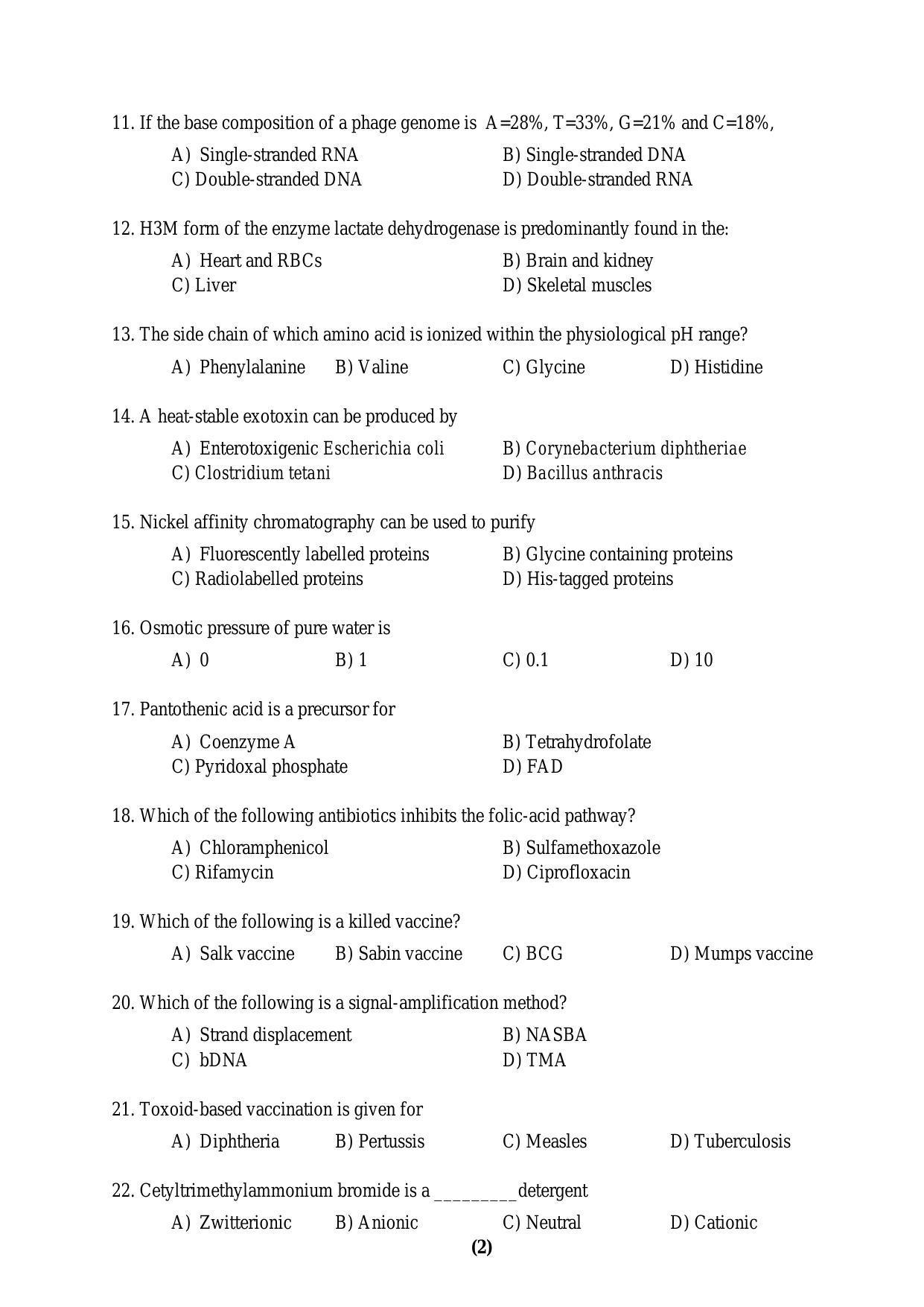PU MPET Anthropology 2016 Question Paper - Page 64