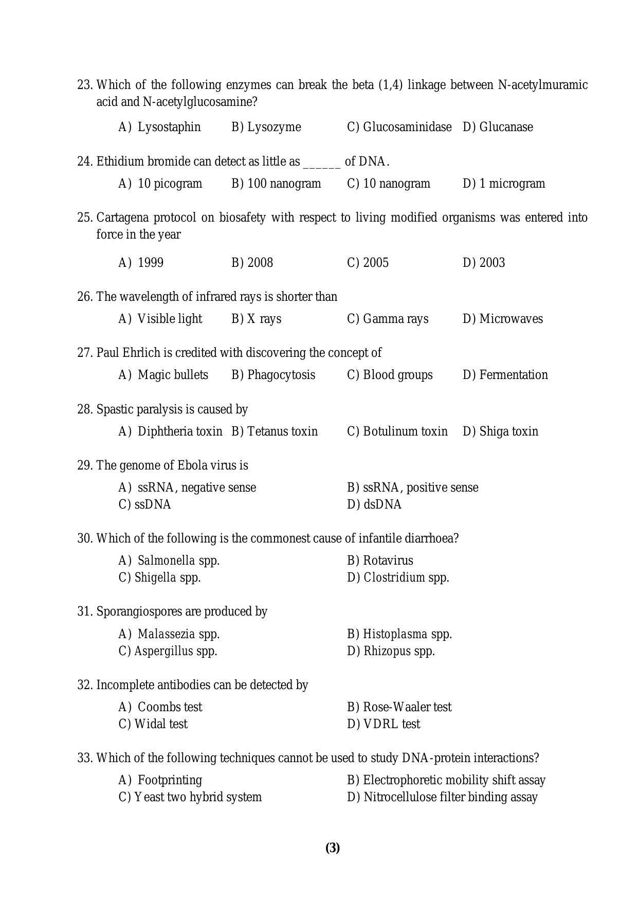 PU MPET Anthropology 2016 Question Paper - Page 65