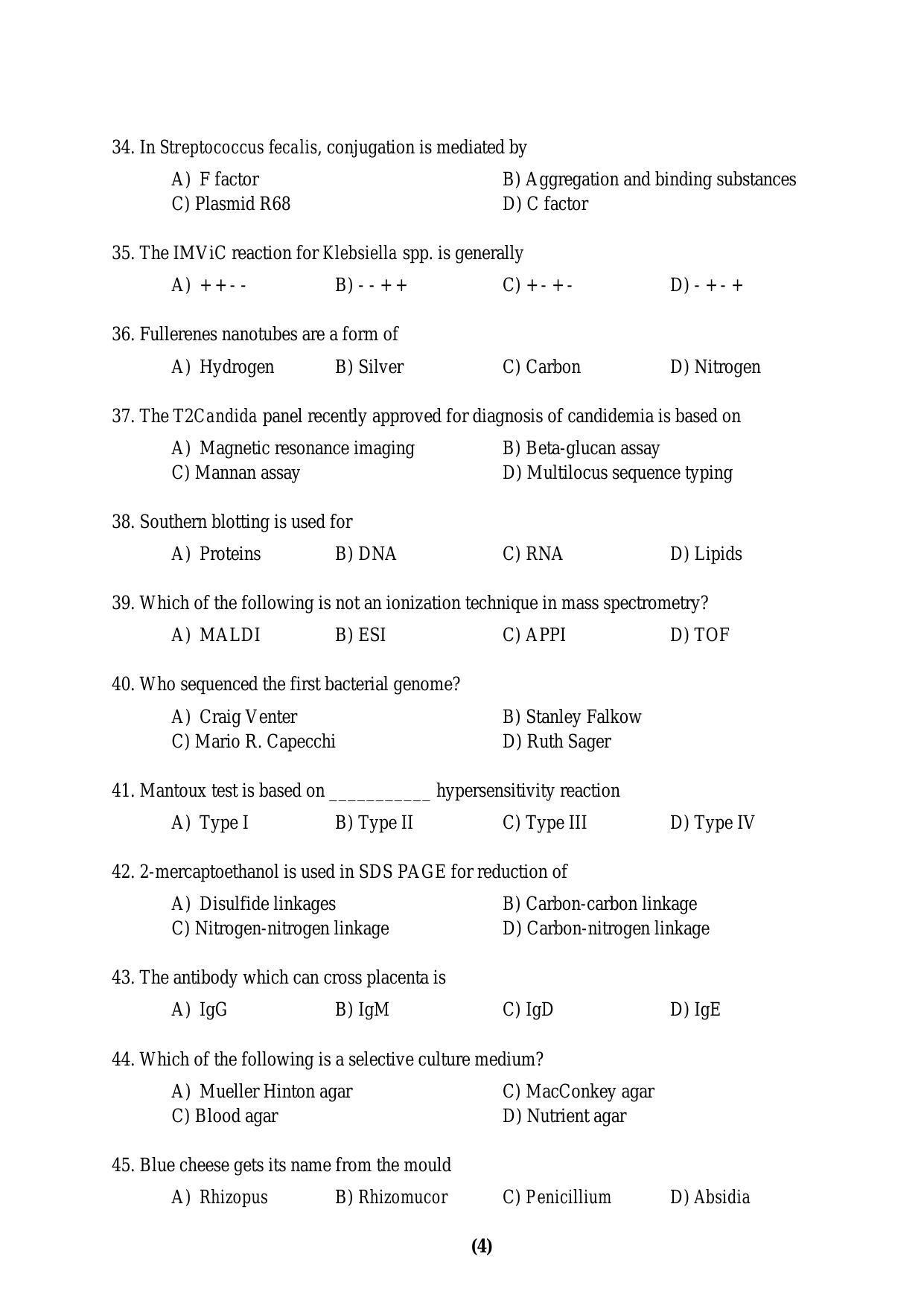 PU MPET Anthropology 2016 Question Paper - Page 66