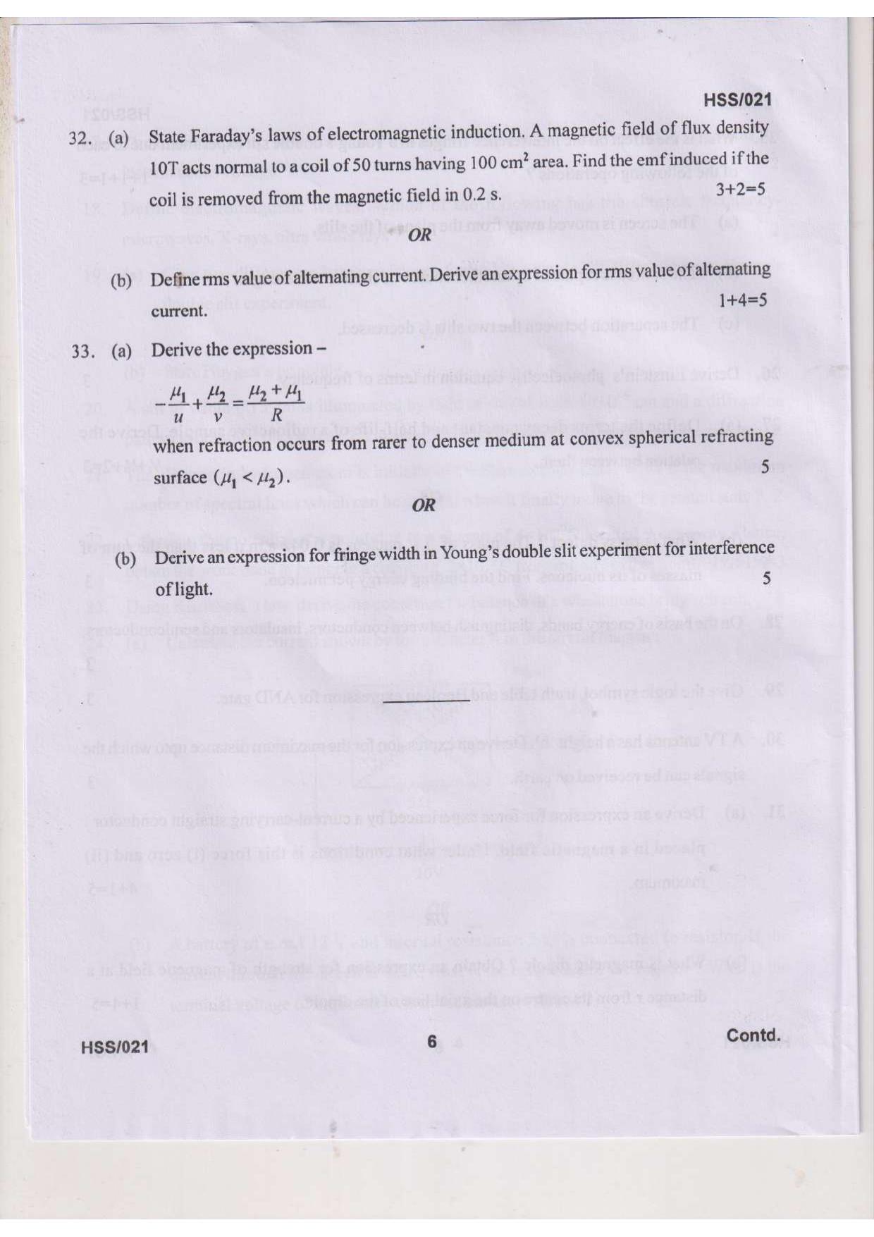 MBSE HSSLC 2023 Science Question Paper - Page 44