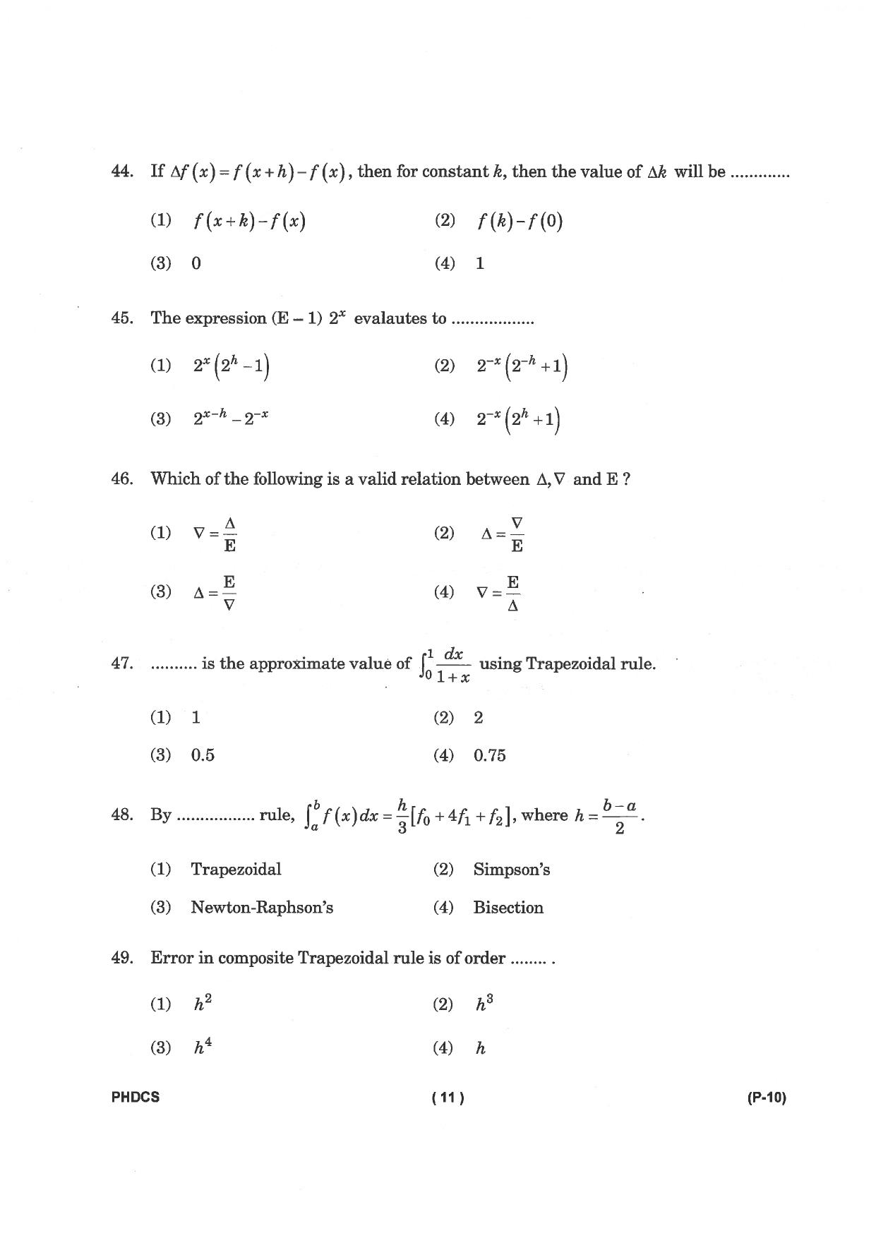 IGNOU PhD Entrance Test Ph. D. (Computer Science) Entrance Test, July, 2023 Question Paper - Page 12