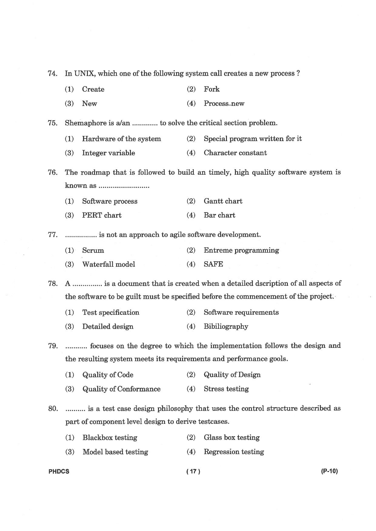 IGNOU PhD Entrance Test Ph. D. (Computer Science) Entrance Test, July, 2023 Question Paper - Page 18