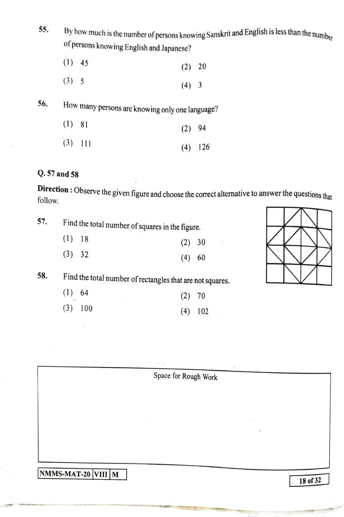 MAT ENGLISH 2020-21 Class 8 Maharashtra NMMS Question Papers - Page 18