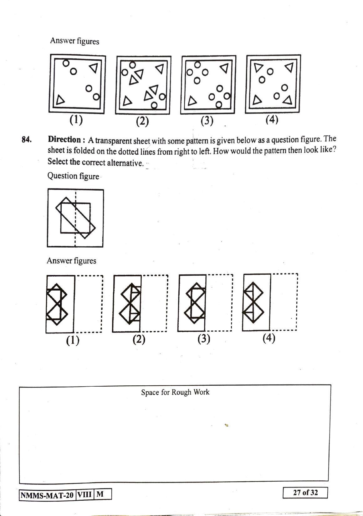 MAT ENGLISH 2020-21 Class 8 Maharashtra NMMS Question Papers - Page 27