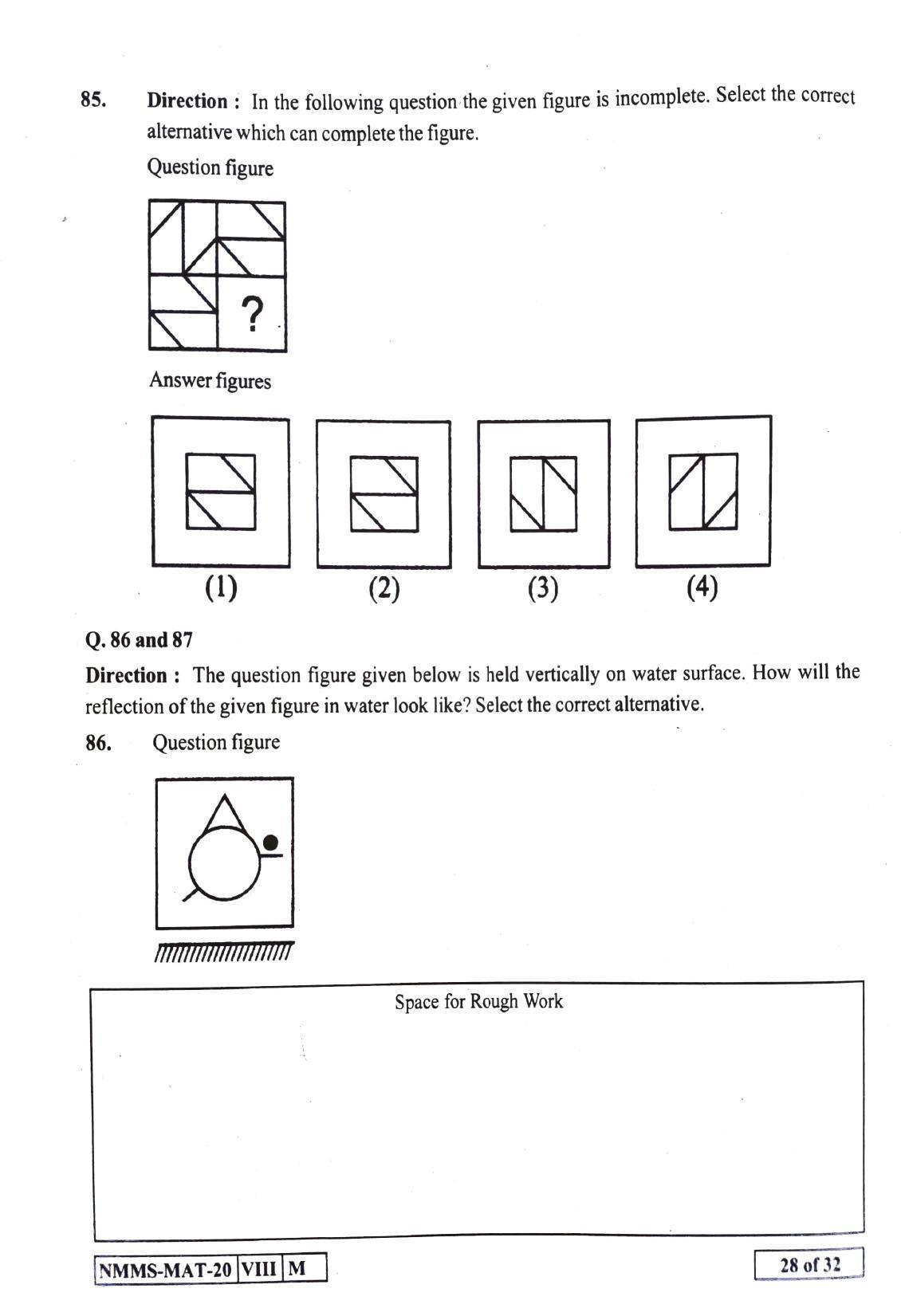 MAT ENGLISH 2020-21 Class 8 Maharashtra NMMS Question Papers - Page 28