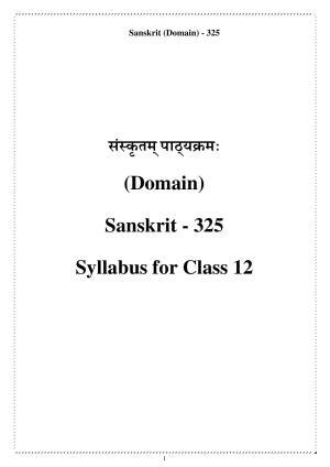 CUET Syllabus for Sanskrit (English)