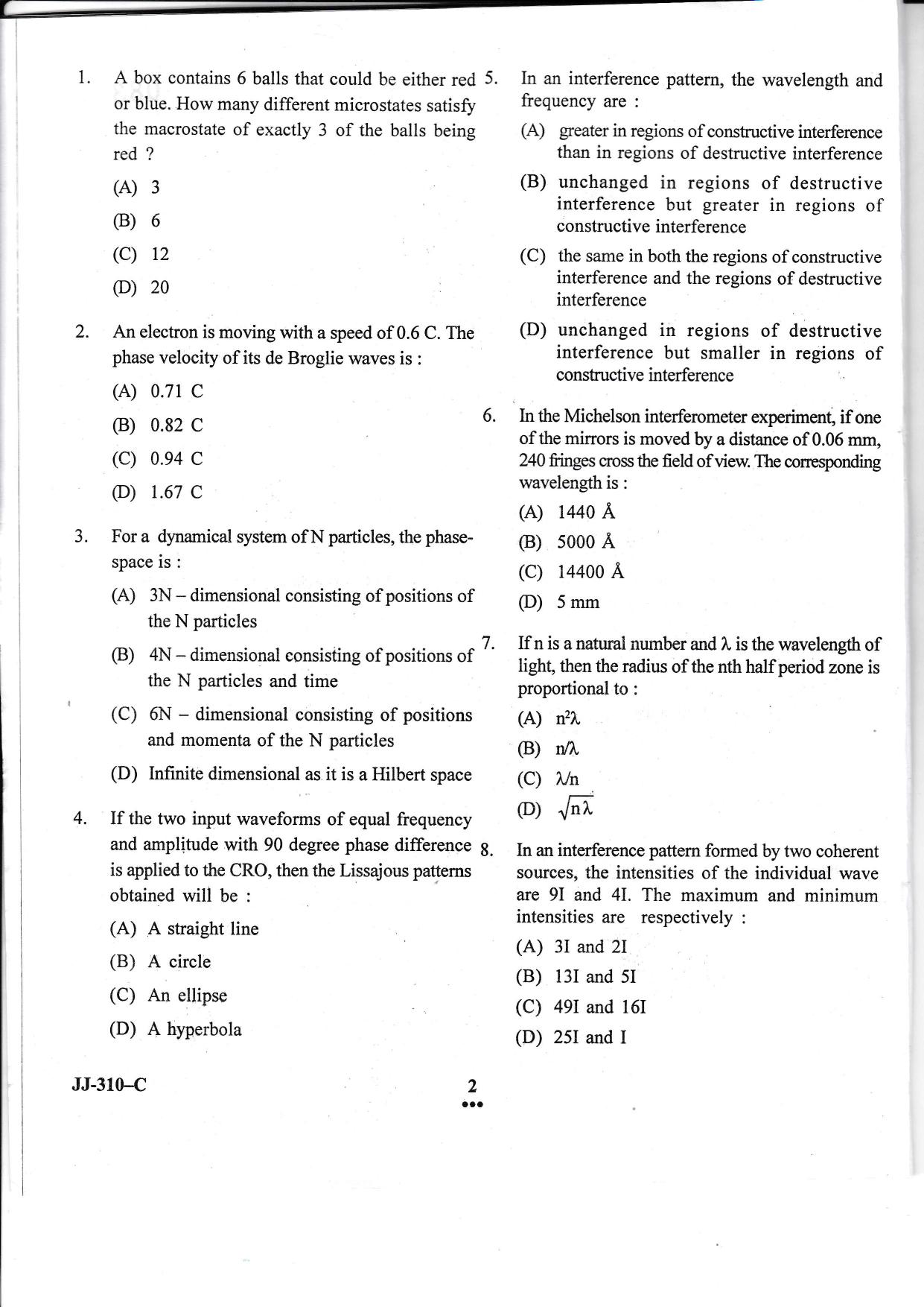 KUET 2023 M.Sc. Physics Question Paper - Page 39