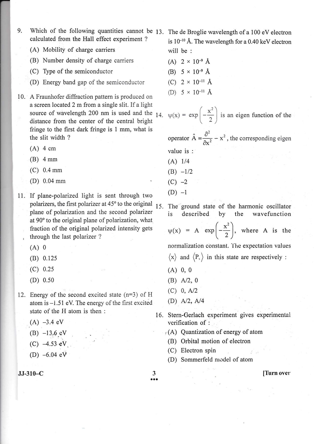 KUET 2023 M.Sc. Physics Question Paper - Page 40