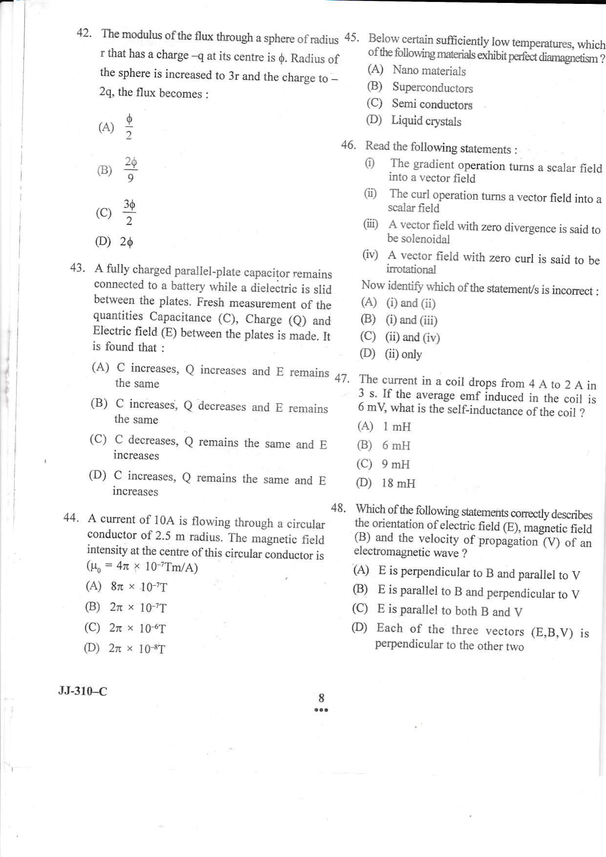KUET 2023 M.Sc. Physics Question Paper - Page 45
