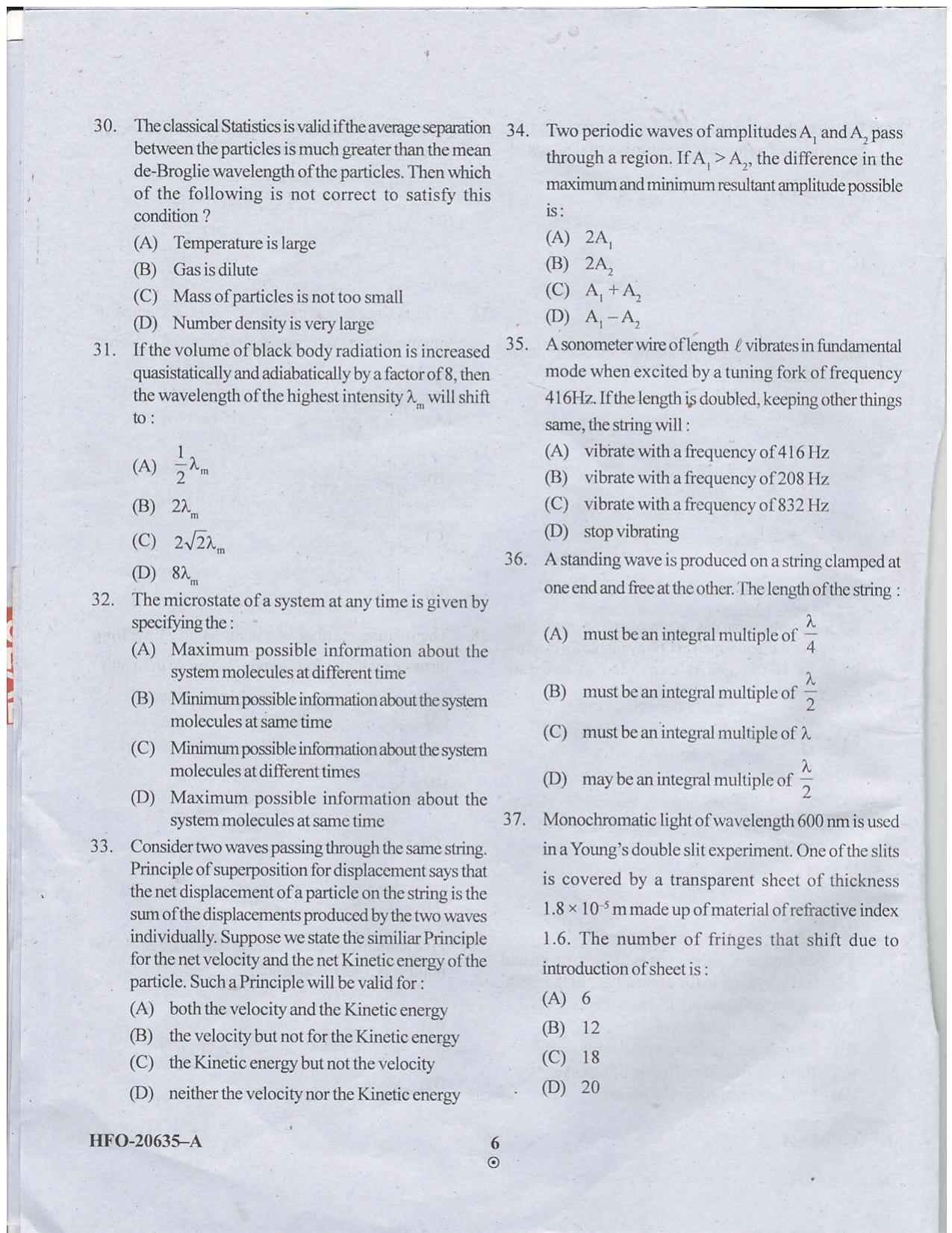 KUET 2023 M.Sc. Physics Question Paper - Page 52