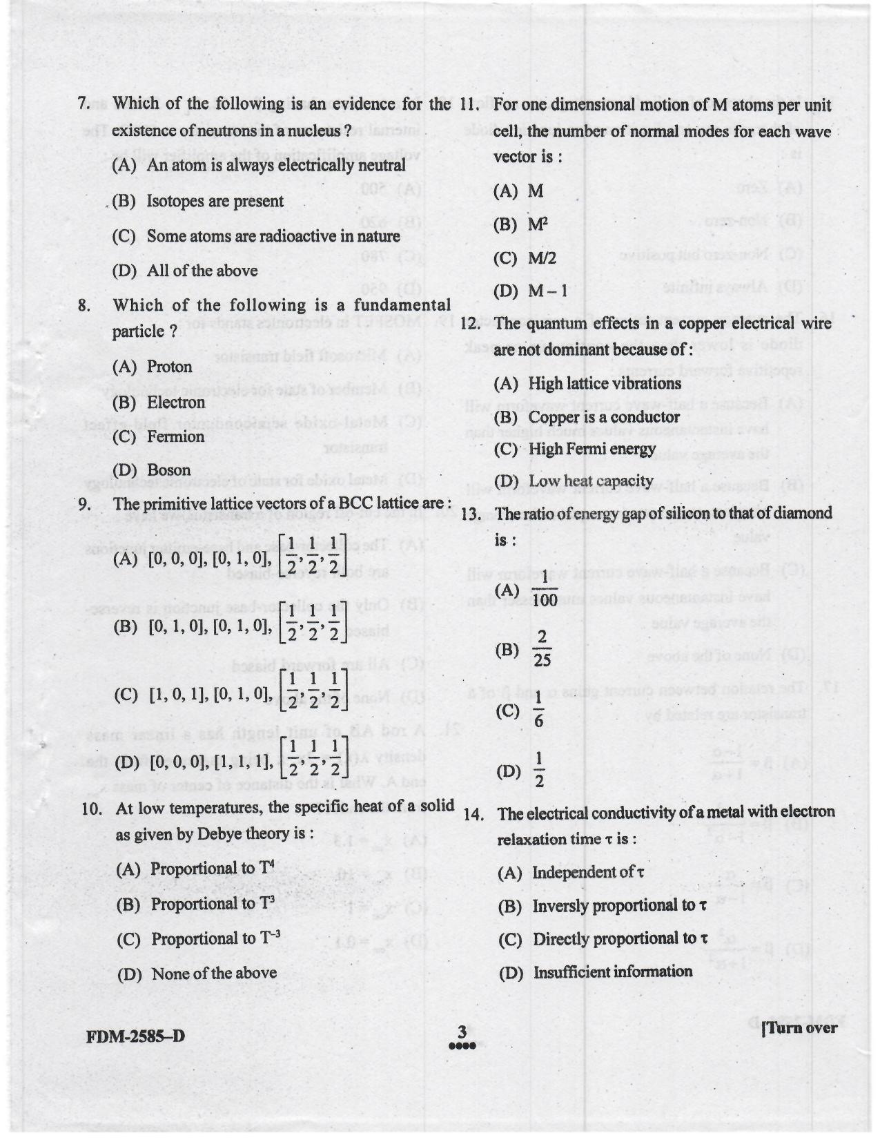 KUET 2023 M.Sc. Physics Question Paper - Page 57