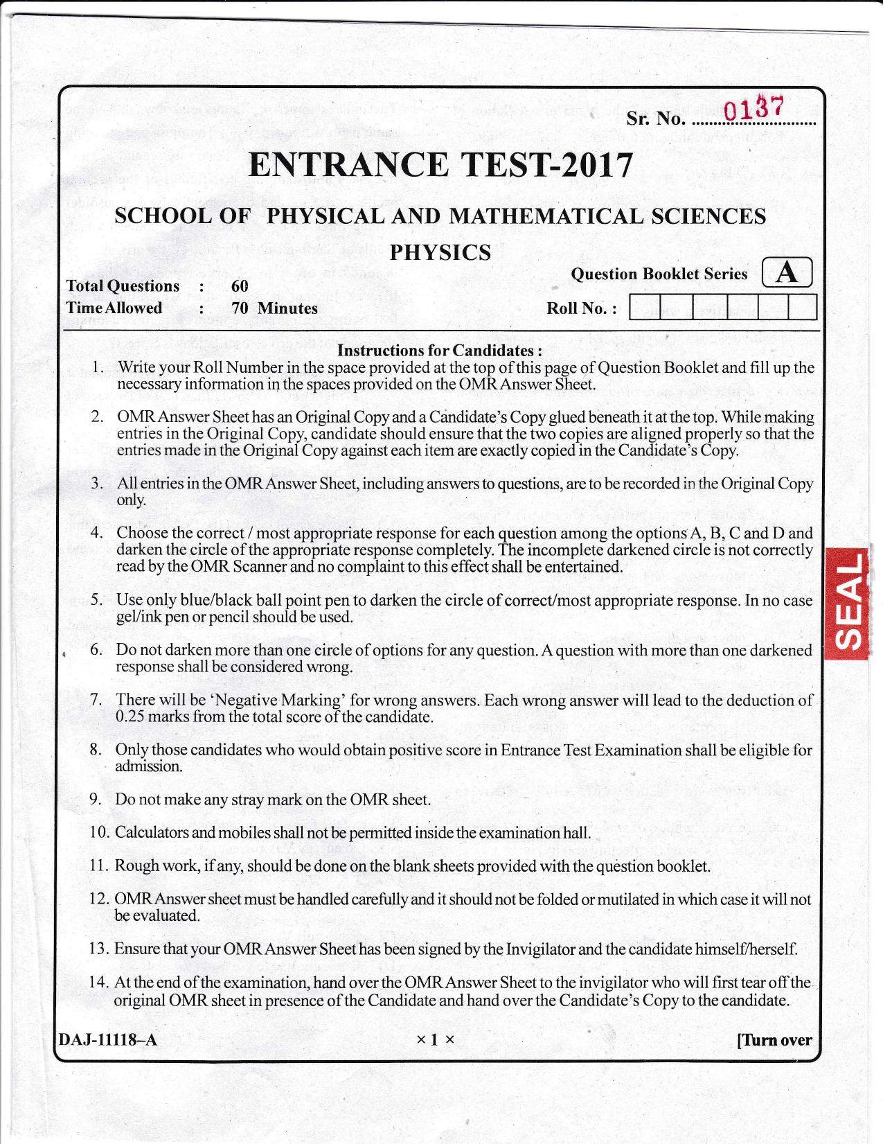 KUET 2023 M.Sc. Physics Question Paper - Page 65