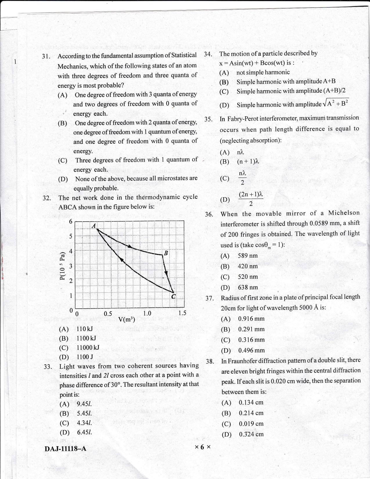 KUET 2023 M.Sc. Physics Question Paper - Page 70