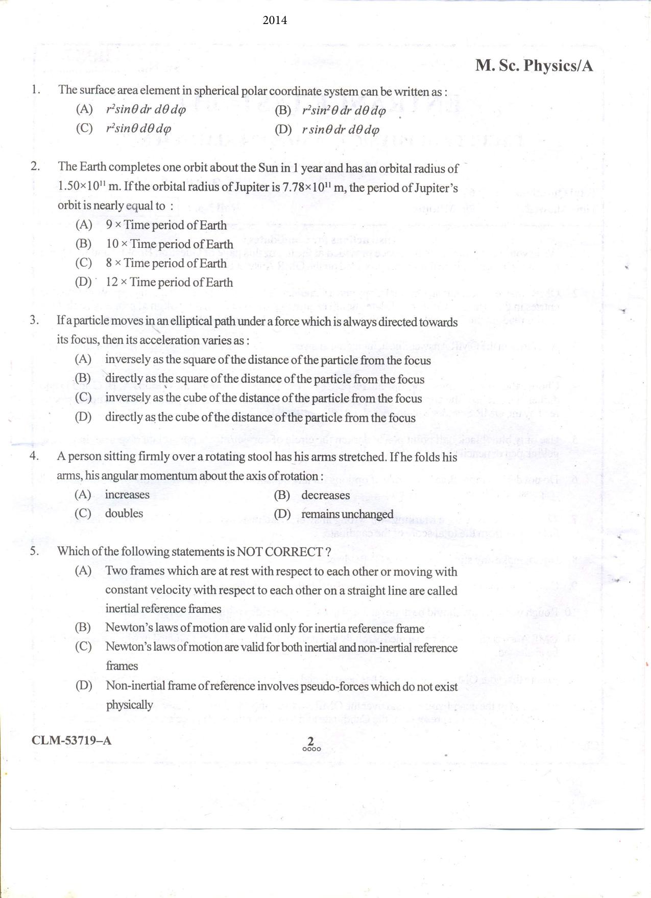 KUET 2023 M.Sc. Physics Question Paper - Page 88