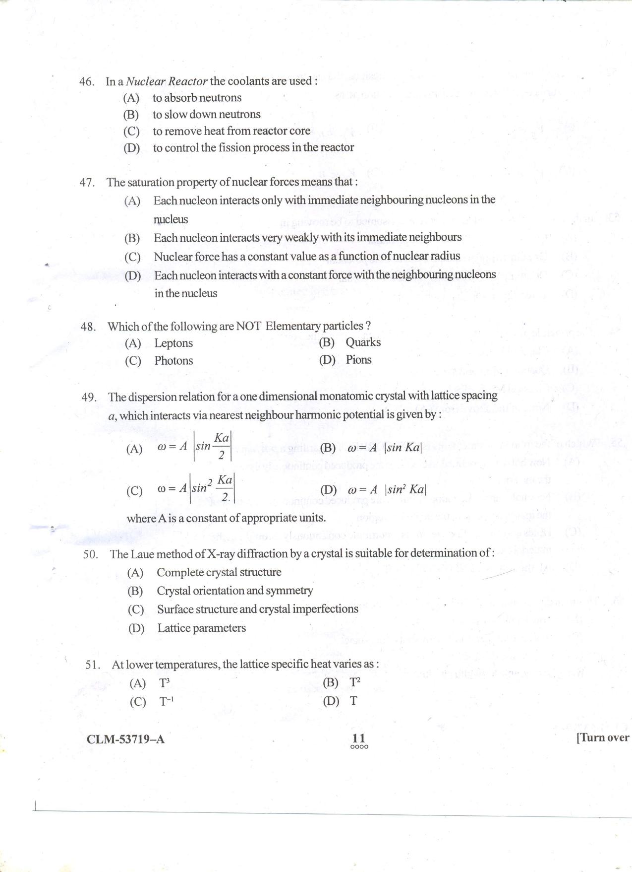 KUET 2023 M.Sc. Physics Question Paper - Page 97