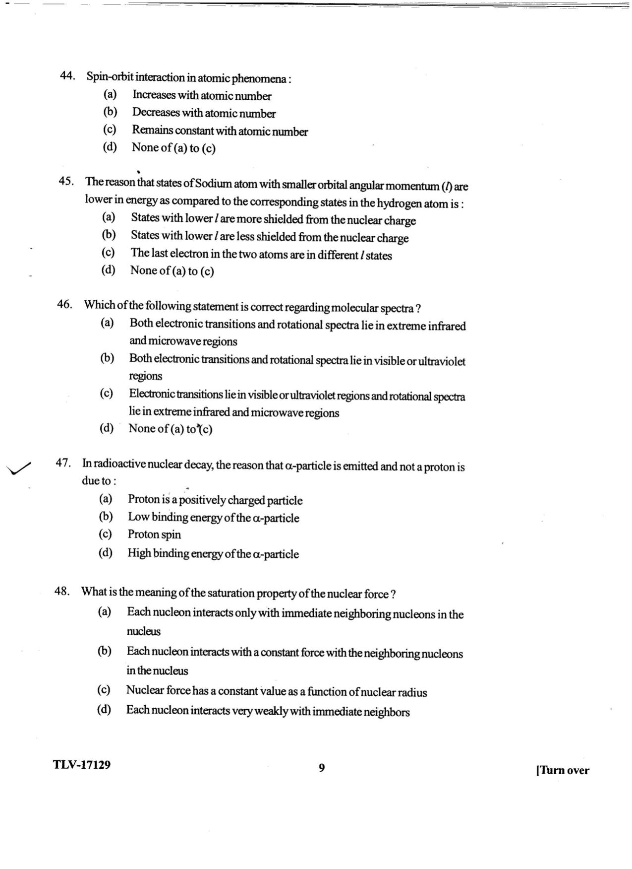 KUET 2023 M.Sc. Physics Question Paper - Page 117