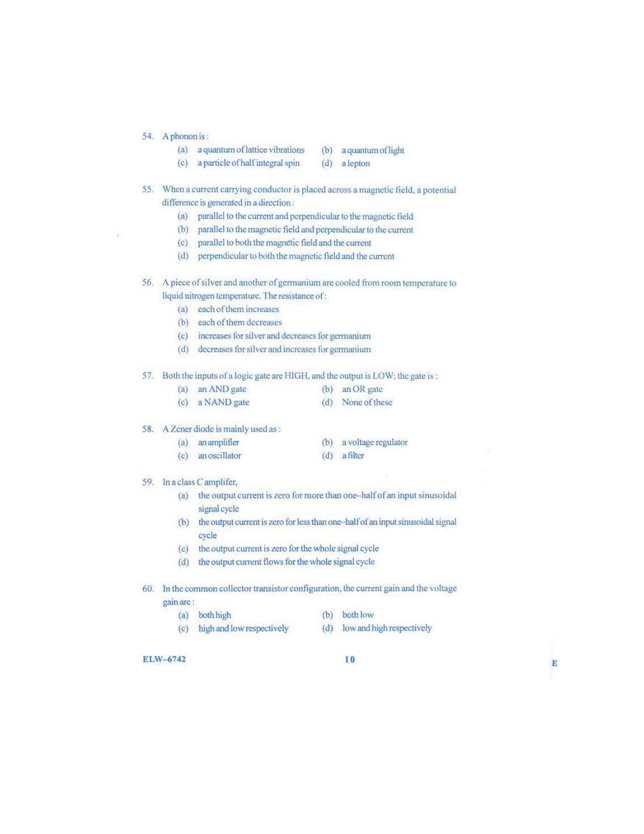KUET 2023 M.Sc. Physics Question Paper - Page 128