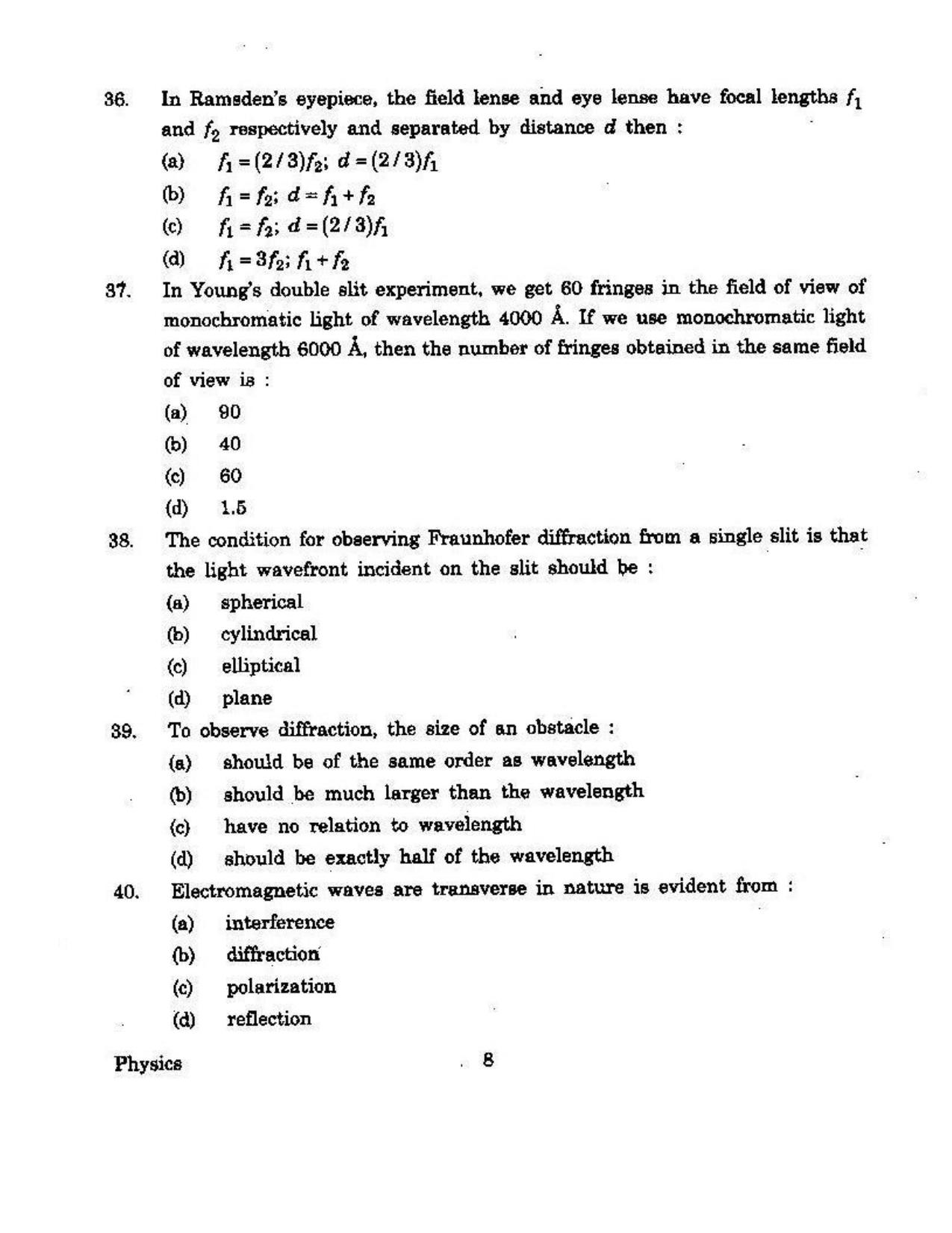 KUET 2023 M.Sc. Physics Question Paper - Page 136