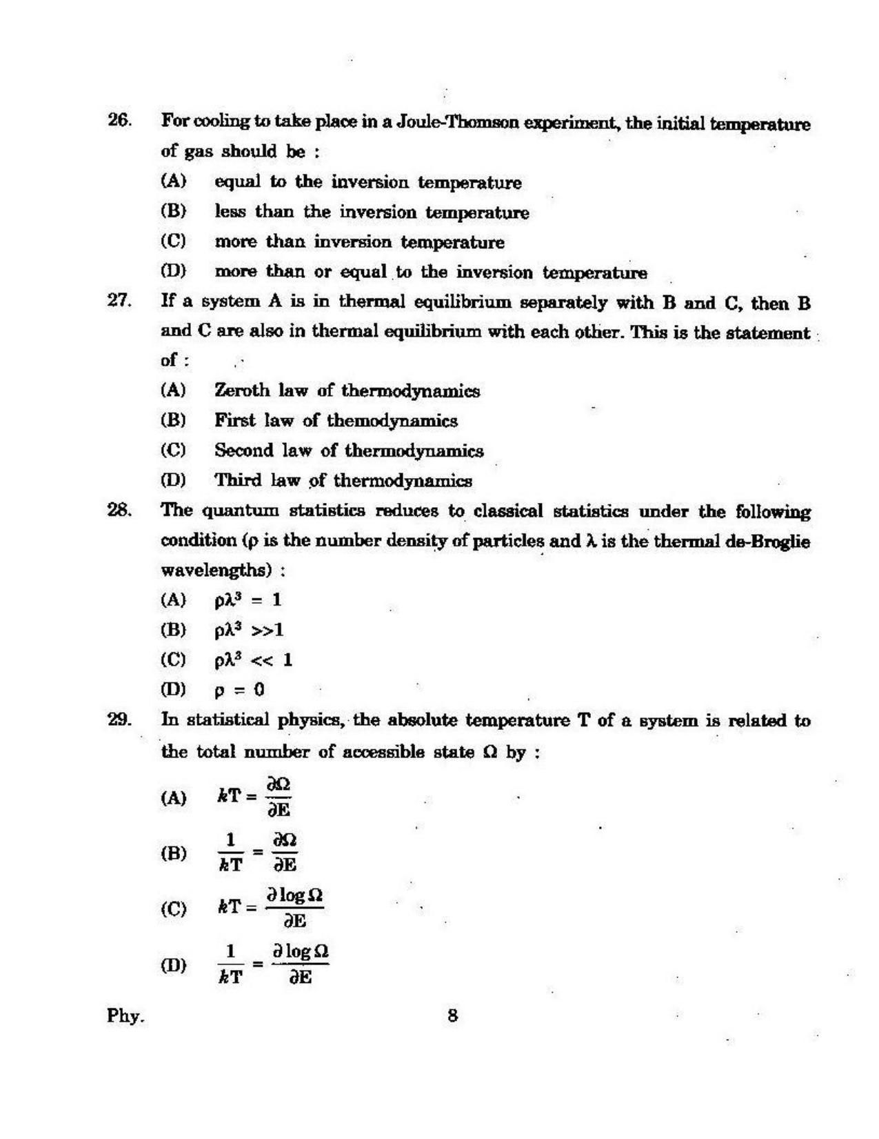 KUET 2023 M.Sc. Physics Question Paper - Page 148