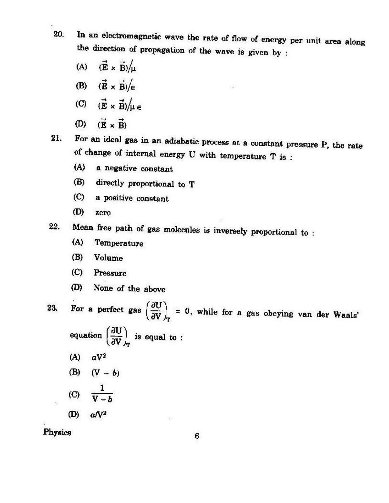 KUET 2023 M.Sc. Physics Question Paper - Page 162