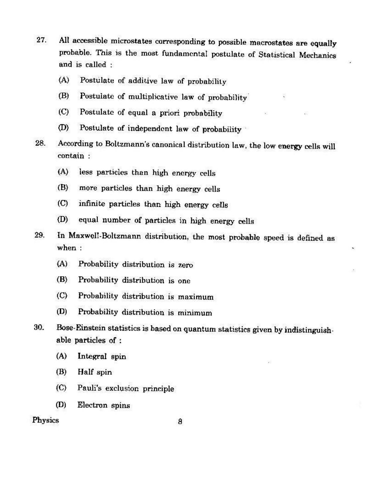 KUET 2023 M.Sc. Physics Question Paper - Page 164
