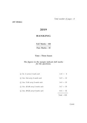 Assam HS 2nd Year Banking 2019 Question Paper