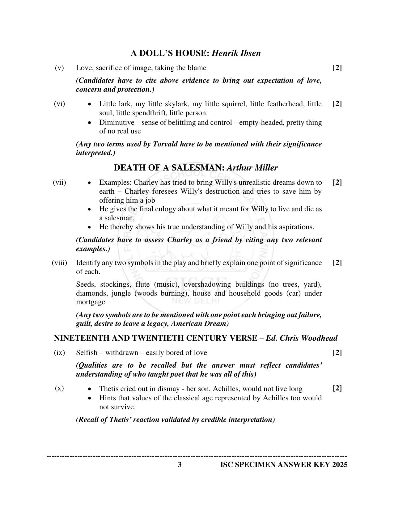 ISC Class 12 2025 ELECTIVE ENGLISH (SQP & AK) Specimen Paper - Page 11