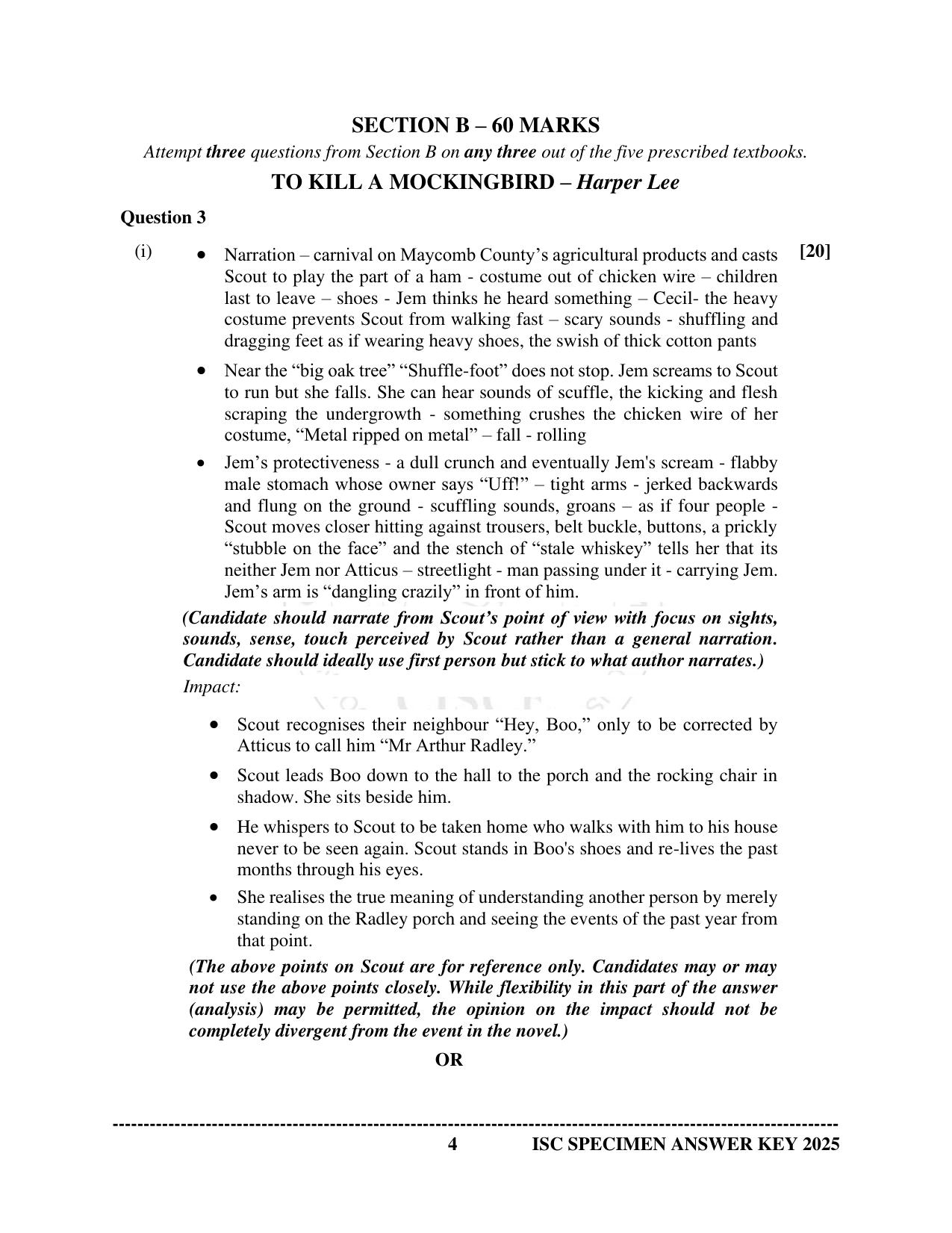 ISC Class 12 2025 ELECTIVE ENGLISH (SQP & AK) Specimen Paper - Page 12
