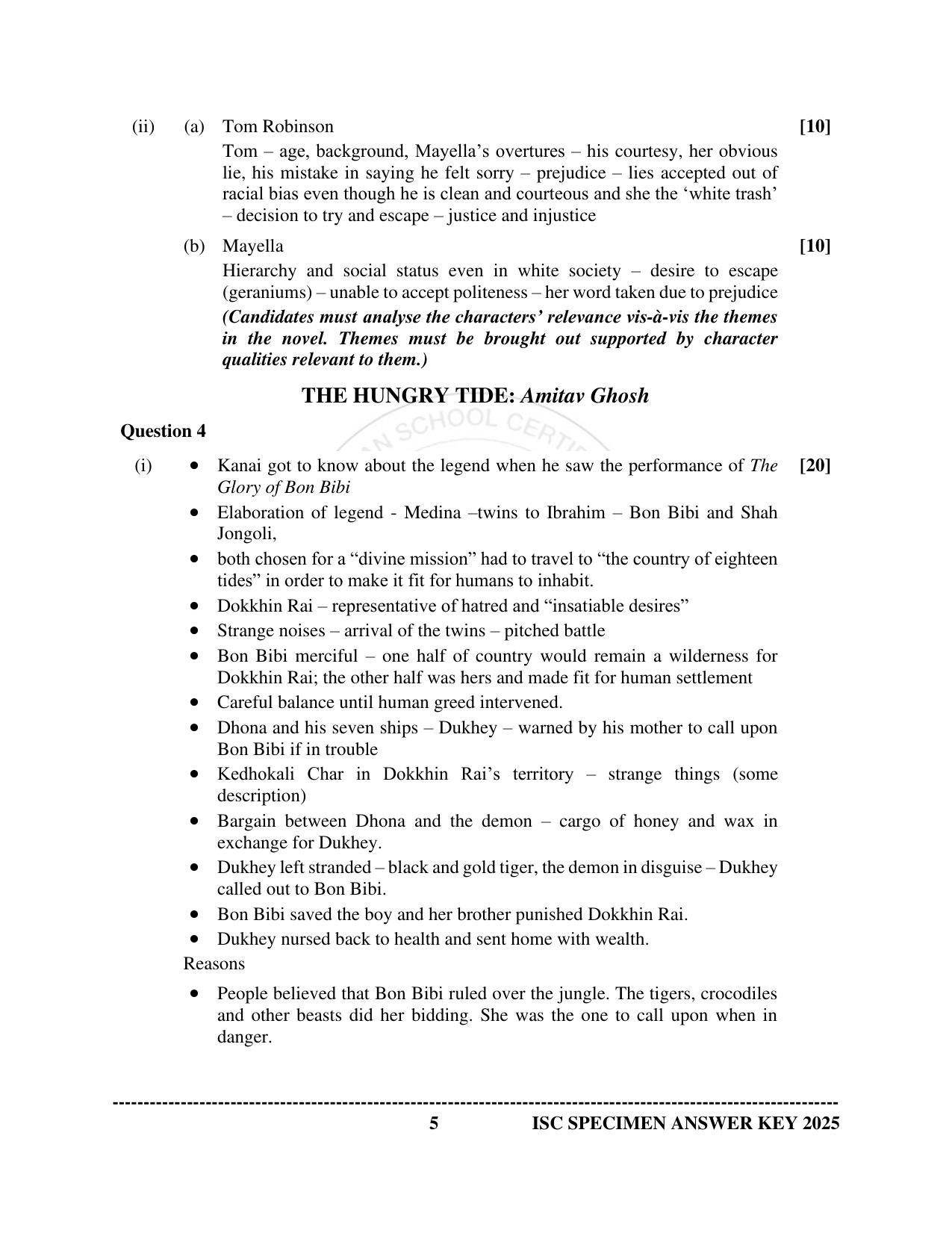 ISC Class 12 2025 ELECTIVE ENGLISH (SQP & AK) Specimen Paper - Page 13