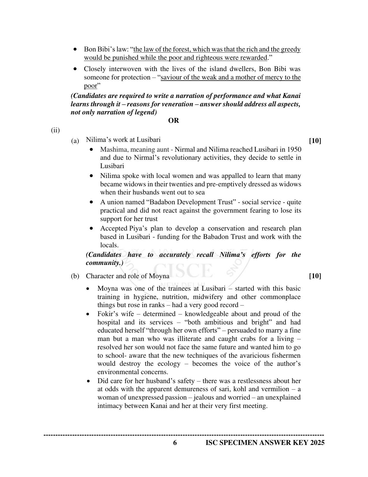 ISC Class 12 2025 ELECTIVE ENGLISH (SQP & AK) Specimen Paper - Page 14