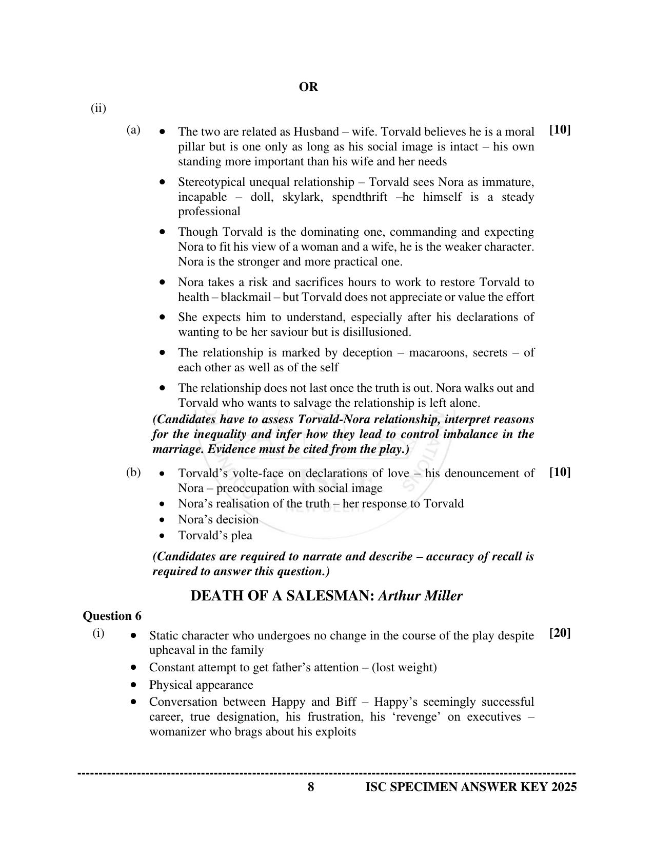 ISC Class 12 2025 ELECTIVE ENGLISH (SQP & AK) Specimen Paper - Page 16