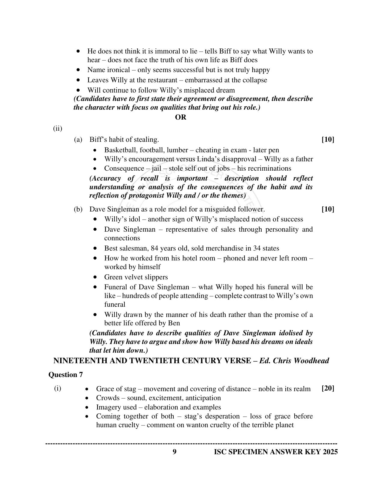 ISC Class 12 2025 ELECTIVE ENGLISH (SQP & AK) Specimen Paper - Page 17